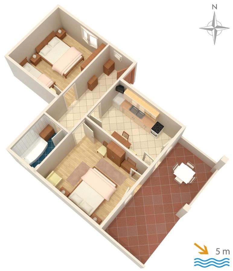 Apartments By The Sea Mandre, Pag - 4093 Колан Экстерьер фото